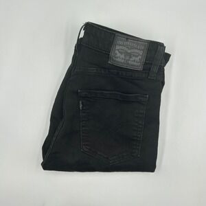 Levi's 726 Flare Jeans Women's Size 27 Black High Rise‎ Slim Fit Denim EUC